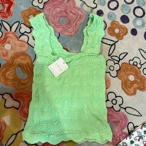 Paradise, Green, Free People, movement floral top